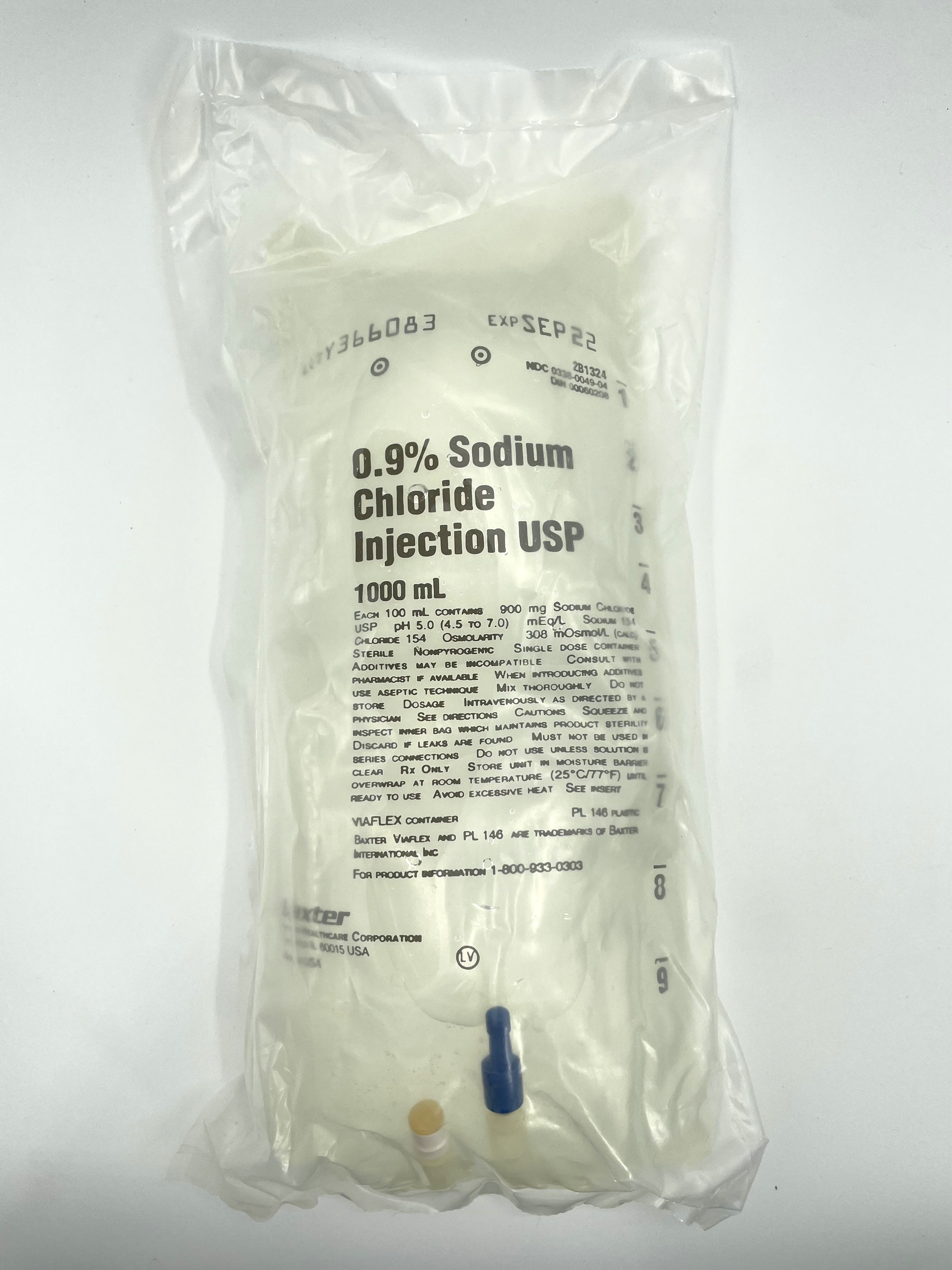 Sodium Chlor 0.9% (14 x 1000ml) Flexi-Bag